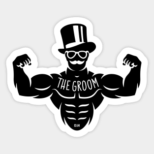 The Groom (Stag Night / Bachelor Party / Tattoo / Black) Sticker